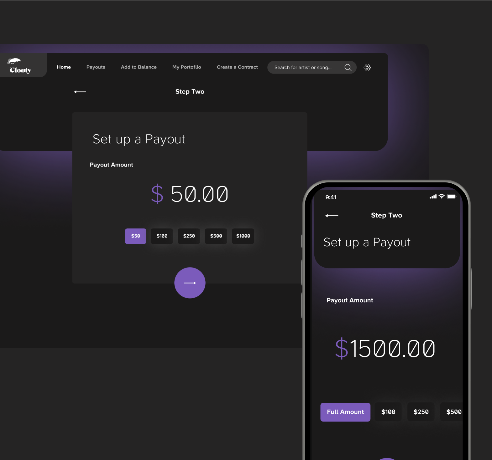 Clouty interface detail