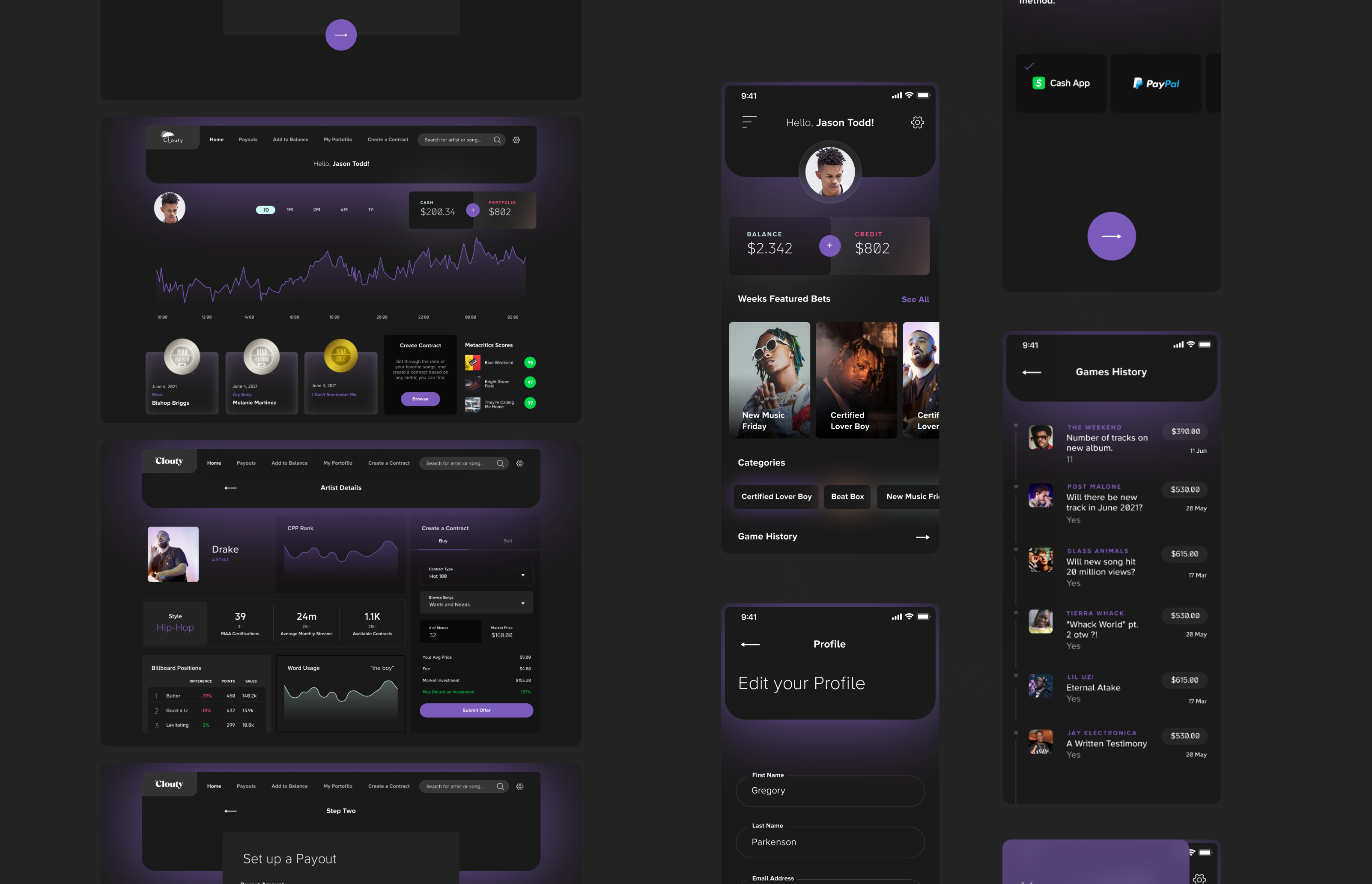 Clouty interface detail