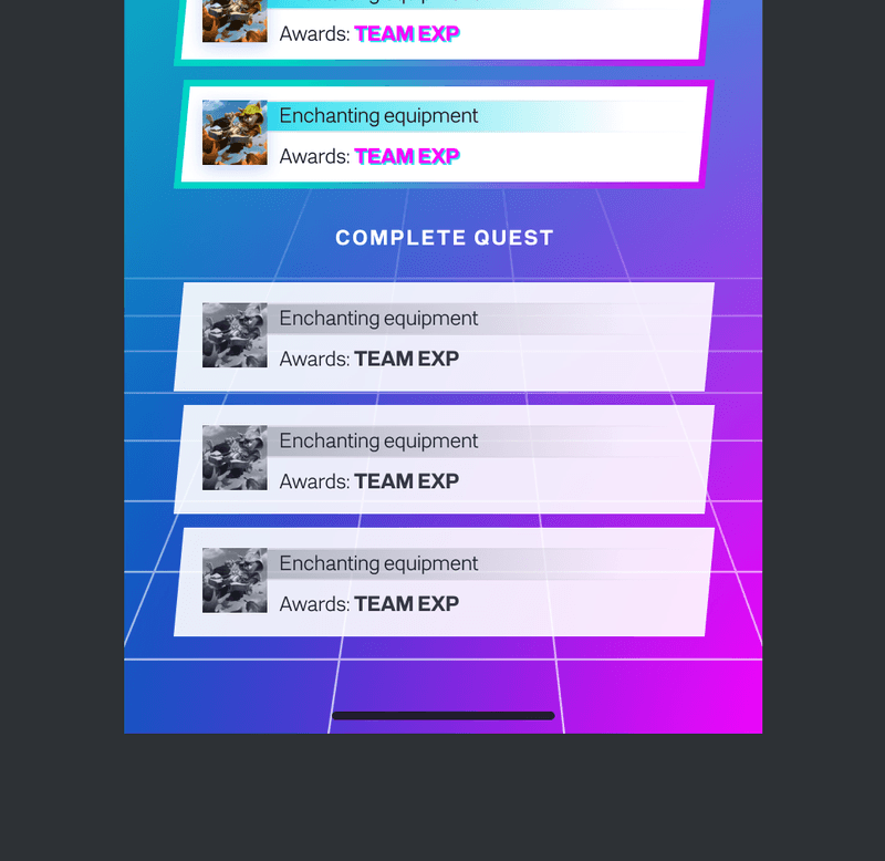 GLHF application interface