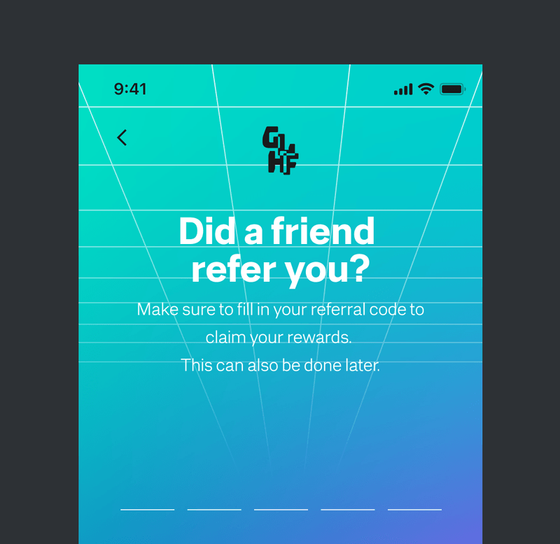 GLHF application interface