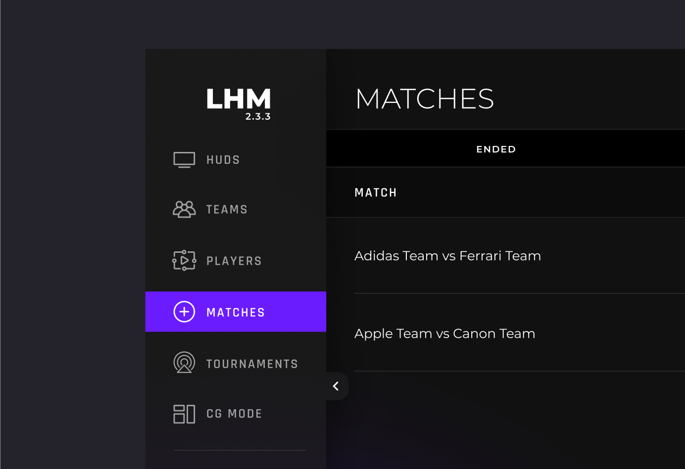 LHM Manager project card