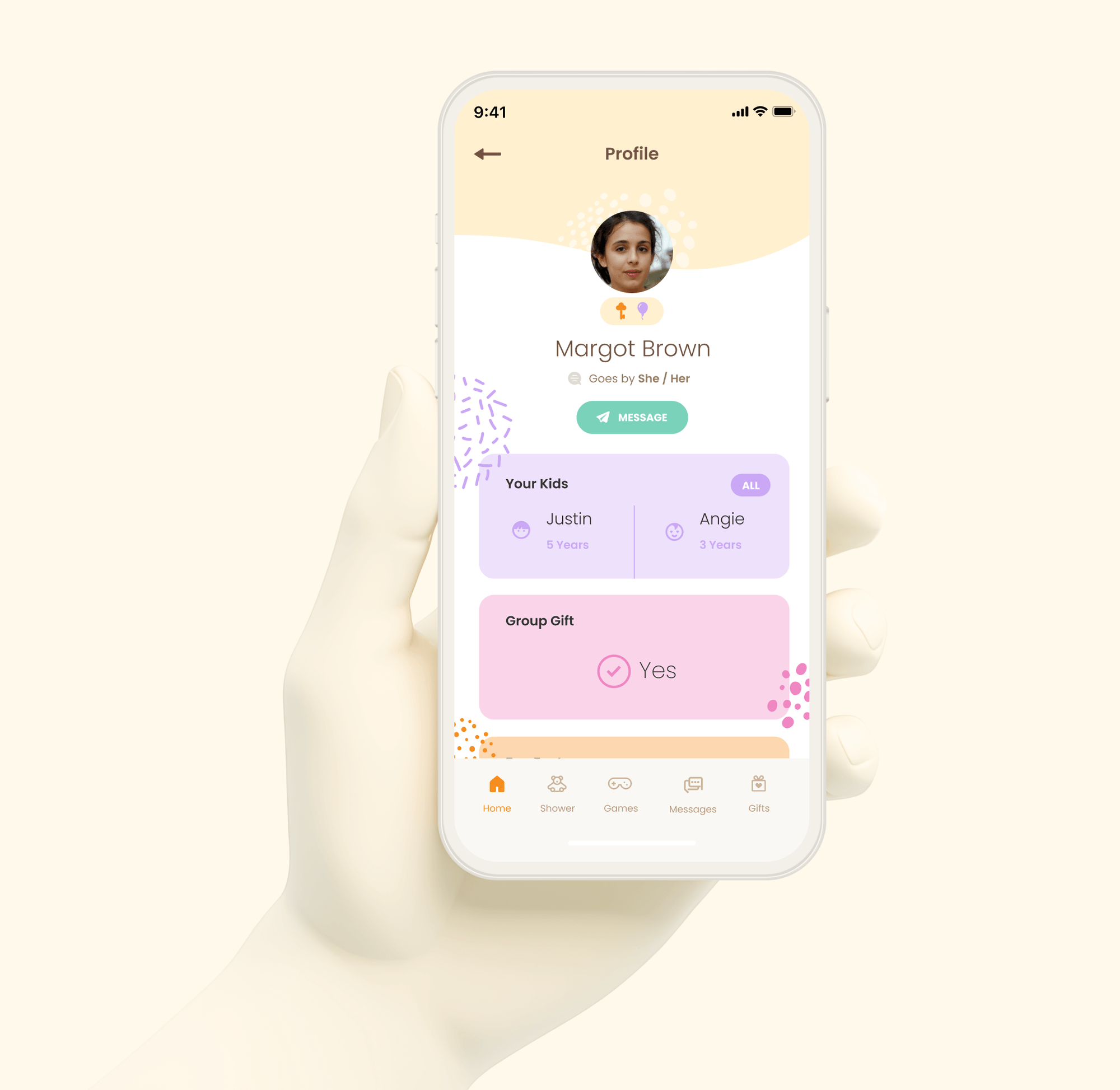 webbabyshower mockup app
